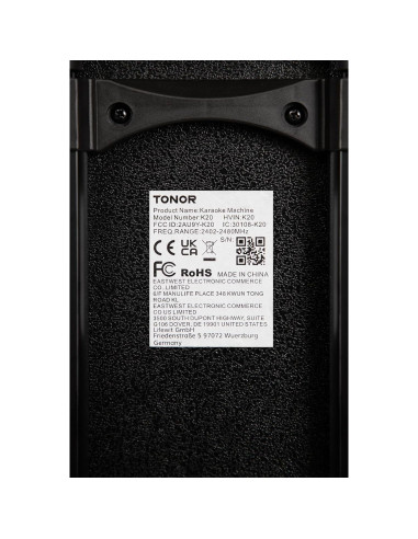 Máquina de Karaoke Portátil TONOR K20 con 2 Micrófonos