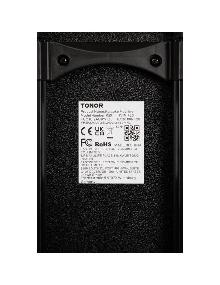 Máquina de Karaoke Portátil TONOR K20 con 2 Micrófonos