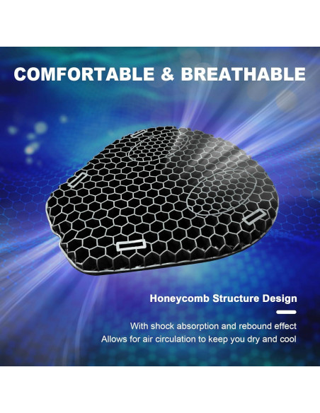 Cojín de Gel Amortiguador CERITORN para Motocicleta 38x17cm