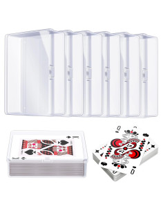 Kitoyz Estuche de Cartas de Juego Transparente 6 PCS