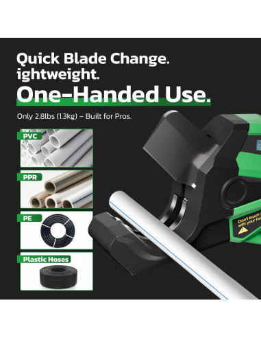 Cortadora de Tubos Eléctrica NEXON 18V para PVC y Plástico