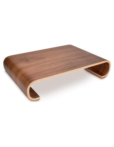 Soporte Elevador de Monitor Navaris - Madera de Nogal, 34.8x24x7.1 cm