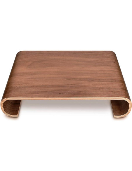 Soporte Elevador de Monitor Navaris - Madera de Nogal, 34.8x24x7.1 cm