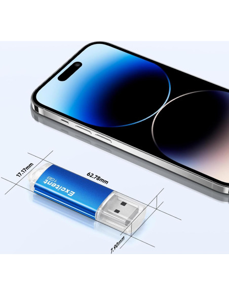 Paquete de 10 Memorias USB 2.0 Excitent 1GB Colores Mixtos