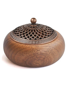 Quemador de Incienso Kccsnio de Madera de Acacia 3 en 1