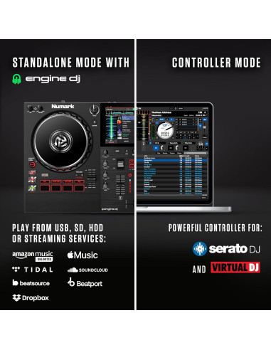 Controlador DJ Numark Mixstream Pro+ 2 decks con altavoces