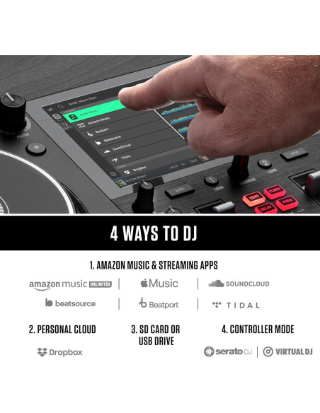 Controlador DJ Numark Mixstream Pro+ 2 decks con altavoces