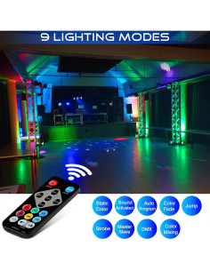 Luz Par LED RGBWA 70W OPPSK 7LEDs para Eventos 2