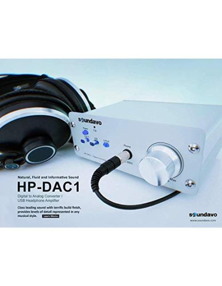 Convertidor Digital a Analógico Soundavo HP-DAC1 USB S/PDIF