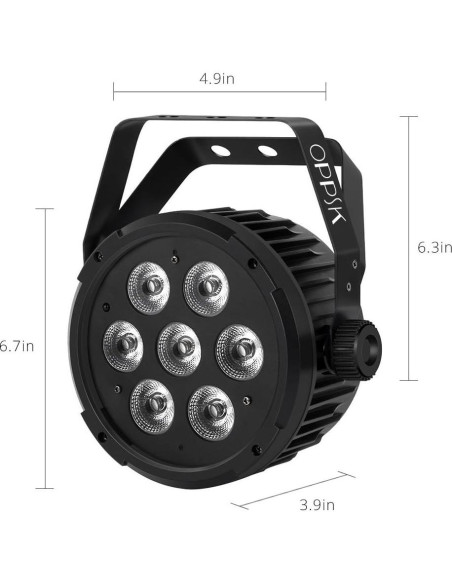 Luz Par LED RGBWA 70W OPPSK 7LEDs para Eventos