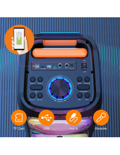 Máquina de Karaoke JYX-T9 con 2 Micrófonos Inalámbricos 500W 2