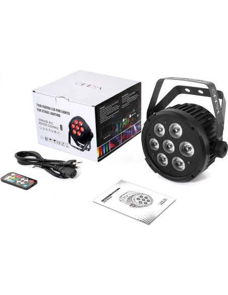 Luz Par LED RGBWA 70W OPPSK 7LEDs para Eventos