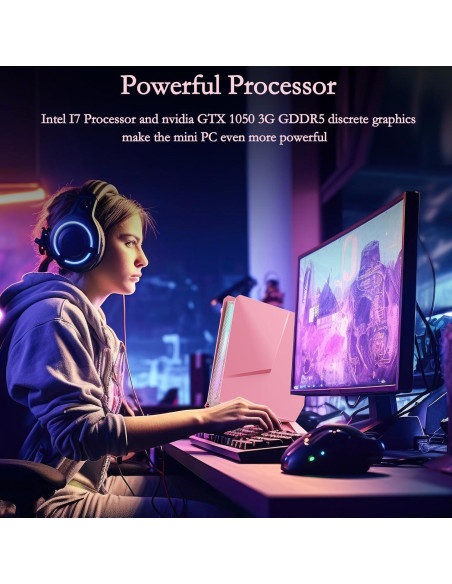 Mini PC Sinbun X800 i7-8750H 16GB 512GB Rosa RGB 4K