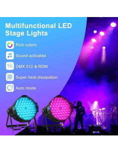 Luces de escenario Big Dipper 54 LED 4W RGB para eventos 2
