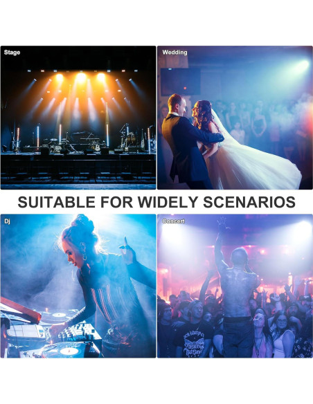 Luces de Escenario LED 200W DMX Blanco Frío y Cálido