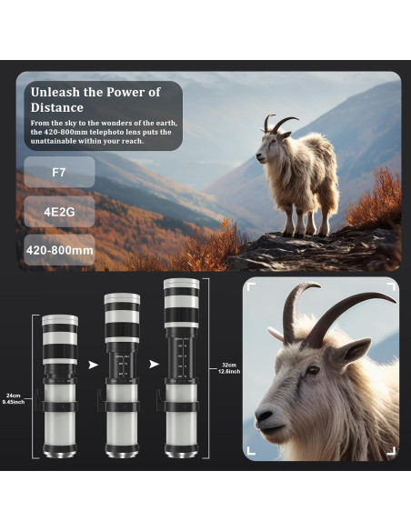 Lente Telefoto 420-800mm BENOISON para Canon DSLR Lente Telefoto 420-800mm BENOISON para Canon DSLR