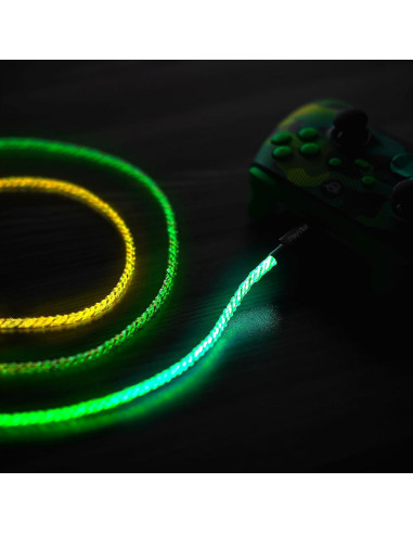 Cable de Carga Iluminado PlayVital 2M Tipo C para PS5/Xbox