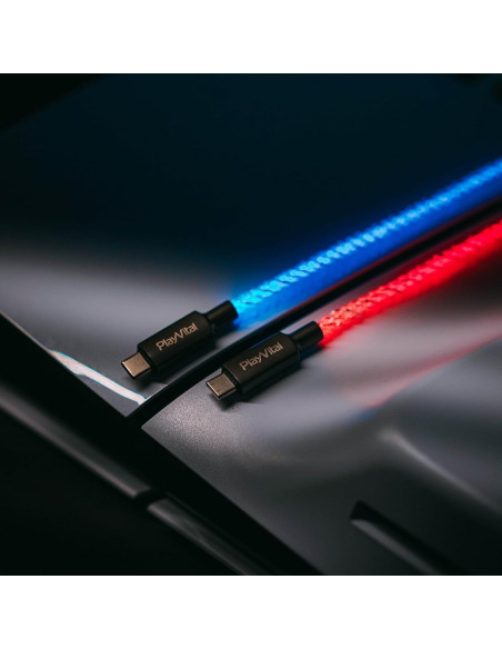Cable de Carga Iluminado PlayVital 2M Tipo C para PS5/Xbox