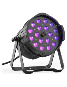 Luz Par LED 18X18W RGBWA+UV DMX Profesional para Eventos