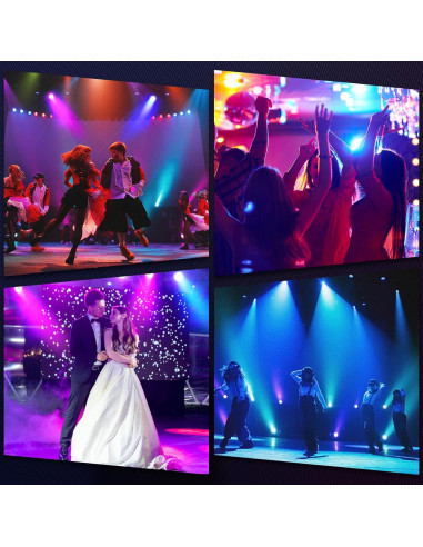 Luz Par LED 18X18W RGBWA+UV DMX Profesional para Eventos