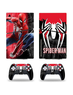 Calcomanías Vinilo Vanknight PS5 Slim Disco Rojo