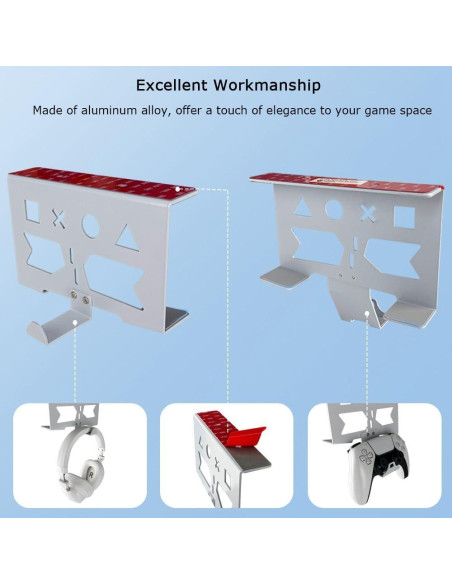 Soporte de Aluminio Chanvoo para PS5 y Controlador - Blanco