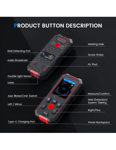 Buscador de Estudio KOLSOL 3 en 1 con Medida Láser 60 m
