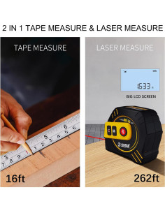 Cinta Métrica Láser 2-en-1 SG SURGOAL 80m y 5m Precisión 2