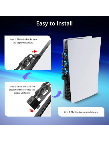 Ventilador de Enfriamiento NexiGo PS5 con Luz LED Azul