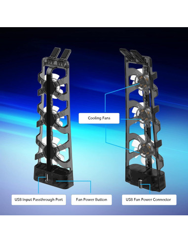 Ventilador de Enfriamiento NexiGo PS5 con Luz LED Azul