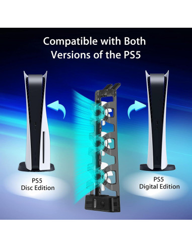 Ventilador de Enfriamiento NexiGo PS5 con Luz LED Azul