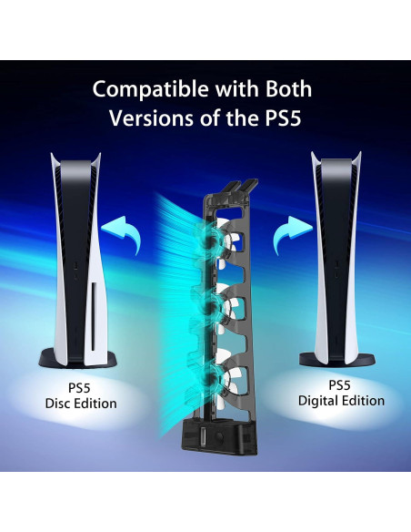 Ventilador de Enfriamiento NexiGo PS5 con Luz LED Azul