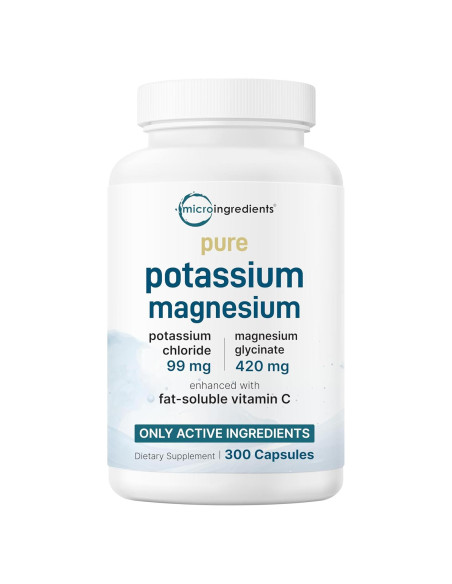 Suplemento de Potasio y Magnesio Micro Ingredients 300 Cápsulas Suplemento de Potasio y Magnesio Micro Ingredients 300 Cápsulas