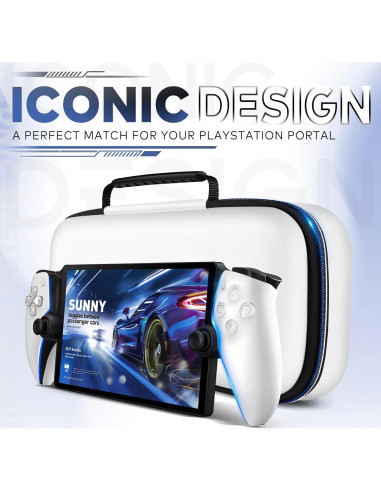 Funda iVoler para PlayStation Portal - Viaje Antigolpes Blanca