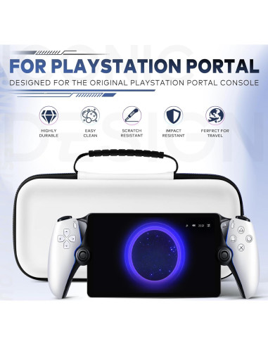 Funda iVoler para PlayStation Portal - Viaje Antigolpes Blanca