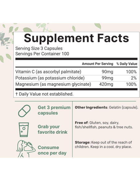 Suplemento de Potasio y Magnesio Micro Ingredients 300 Cápsulas Suplemento de Potasio y Magnesio Micro Ingredients 300 Cápsulas