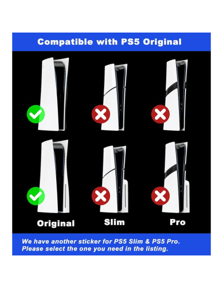 Pegatinas Personalizadas PS5 KUSTOMAZING - 2 Paquetes