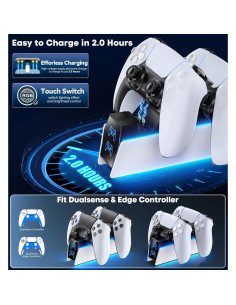 Cargador Rápido OIVO para Controladores PS5 - Estación Dual 2