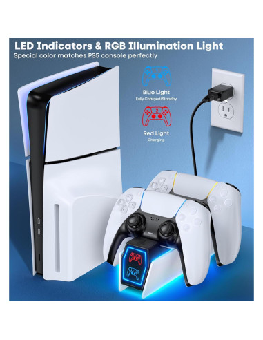 Cargador Rápido OIVO para Controladores PS5 - Estación Dual