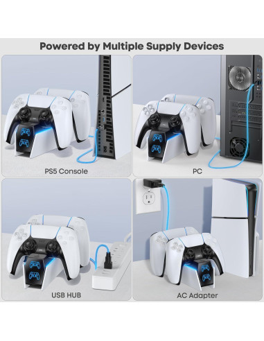 Cargador Rápido OIVO para Controladores PS5 - Estación Dual