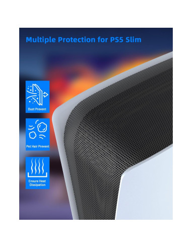 Cubierta Antipolvo Racrank PS5 Slim - Ligera y Duradera
