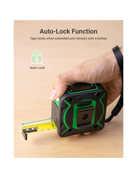 Cinta Métrica 2-en-1 XCOOL SW-TM60B 60m y 3m con Láser