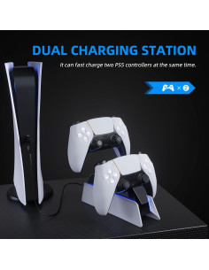 Estación de Carga Doble para Controladores PS5 afbptek 2