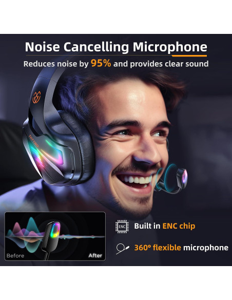 Auriculares Gaming Tatybo XW3 con Micrófono y RGB Auriculares Gaming Tatybo XW3 con Micrófono y RGB