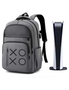 Mochila YB-OSANA para PS5/PS4 con puerto USB y gran capacidad