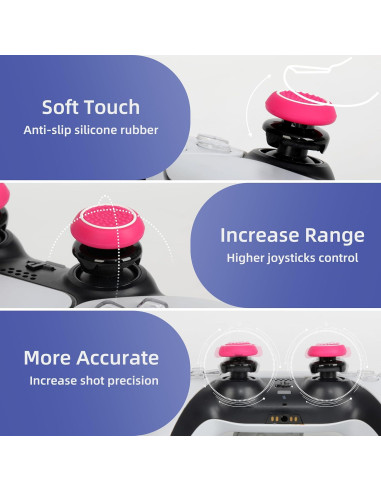 Agarres de Joystick PS5/PS4 Gepicest 2T-B1 16 Piezas