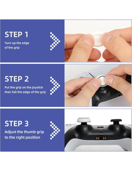 Agarres de Joystick PS5/PS4 Gepicest 2T-B1 16 Piezas