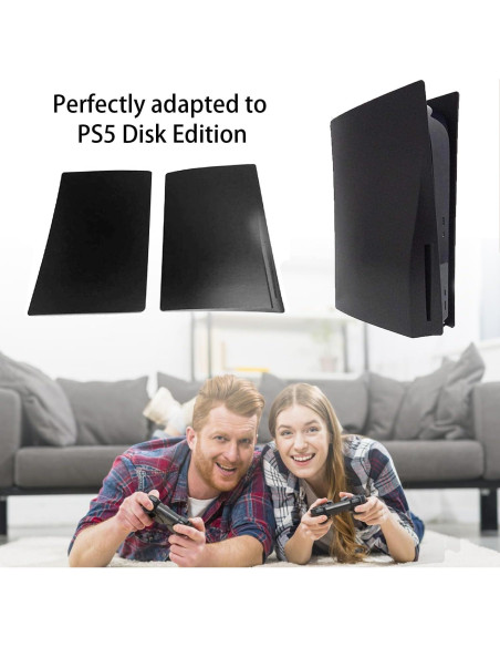 Placa Frontal PS5 PEYANZ Negro, ABS, Disipación Calor