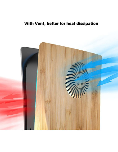 Placas Laterales PS5 IMOFEE Grano de Madera Reemplazo