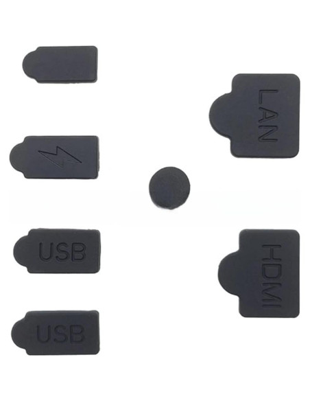Tapones Antipolvo para PS5 TGDPLUE 7 Piezas Negro Tapones Antipolvo para PS5 TGDPLUE 7 Piezas Negro